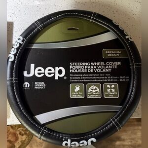 Leather Jeep Steering Wheel Cover